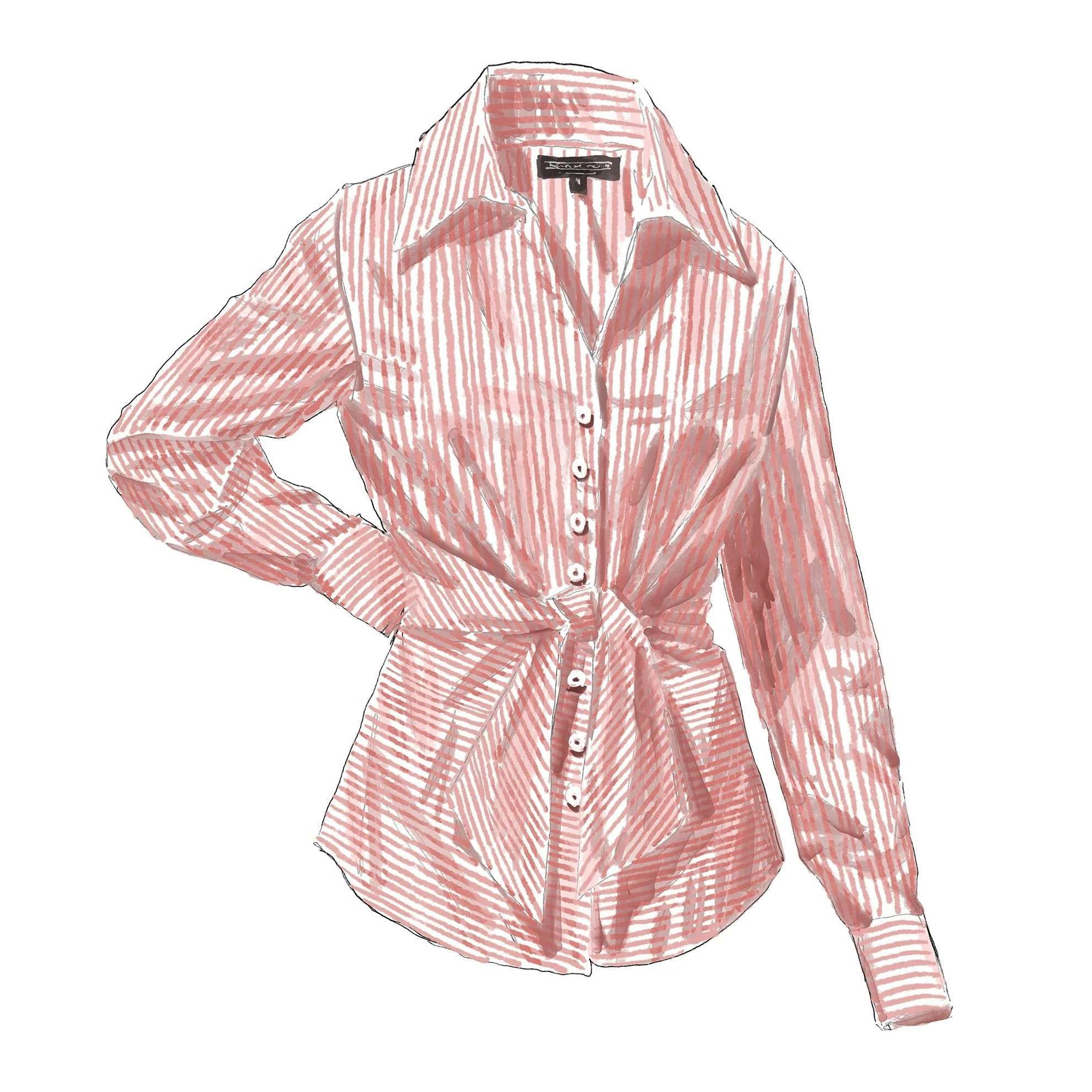 1953 Tie-Front Blouse - Image 12