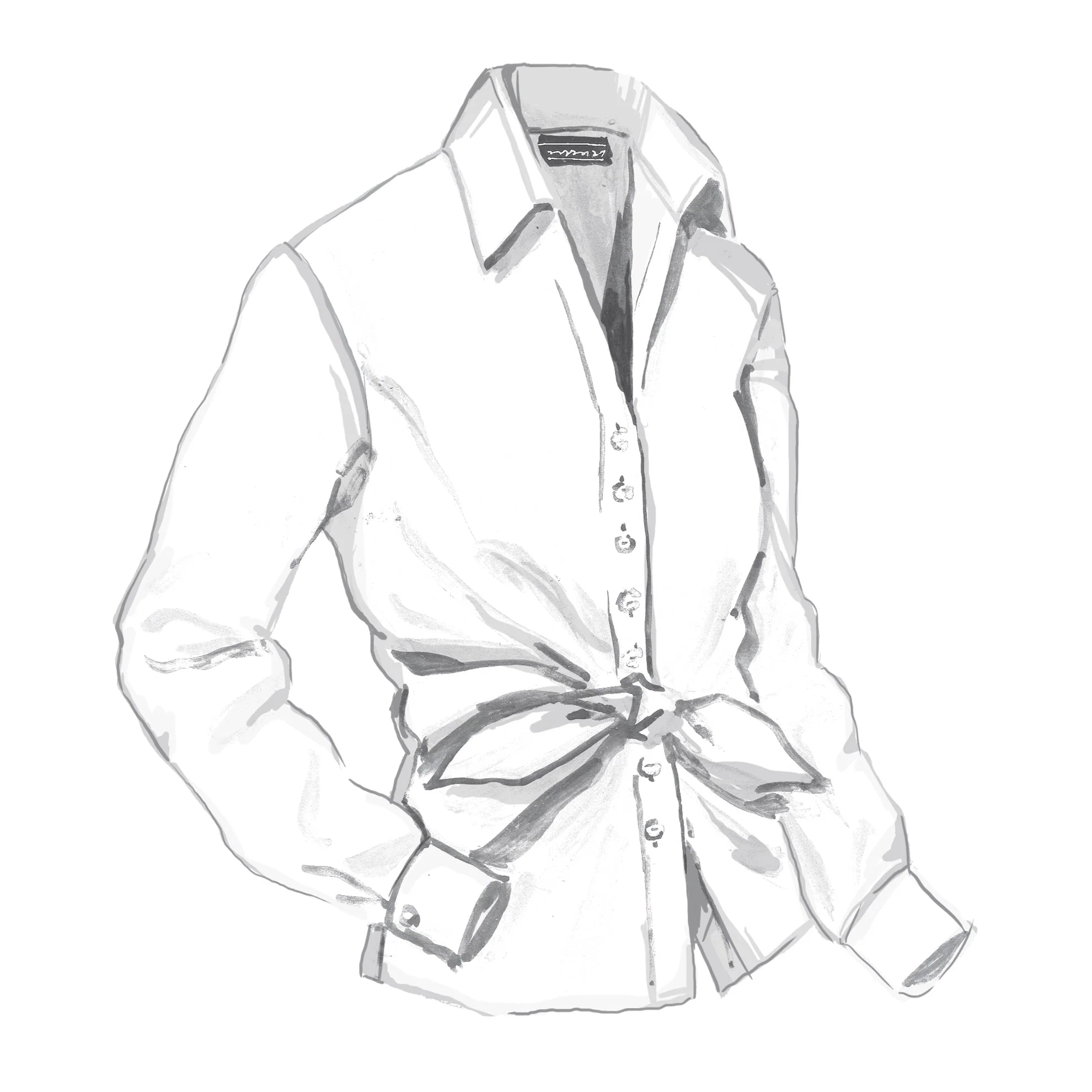 1953 Tie-Front Blouse - Image 4