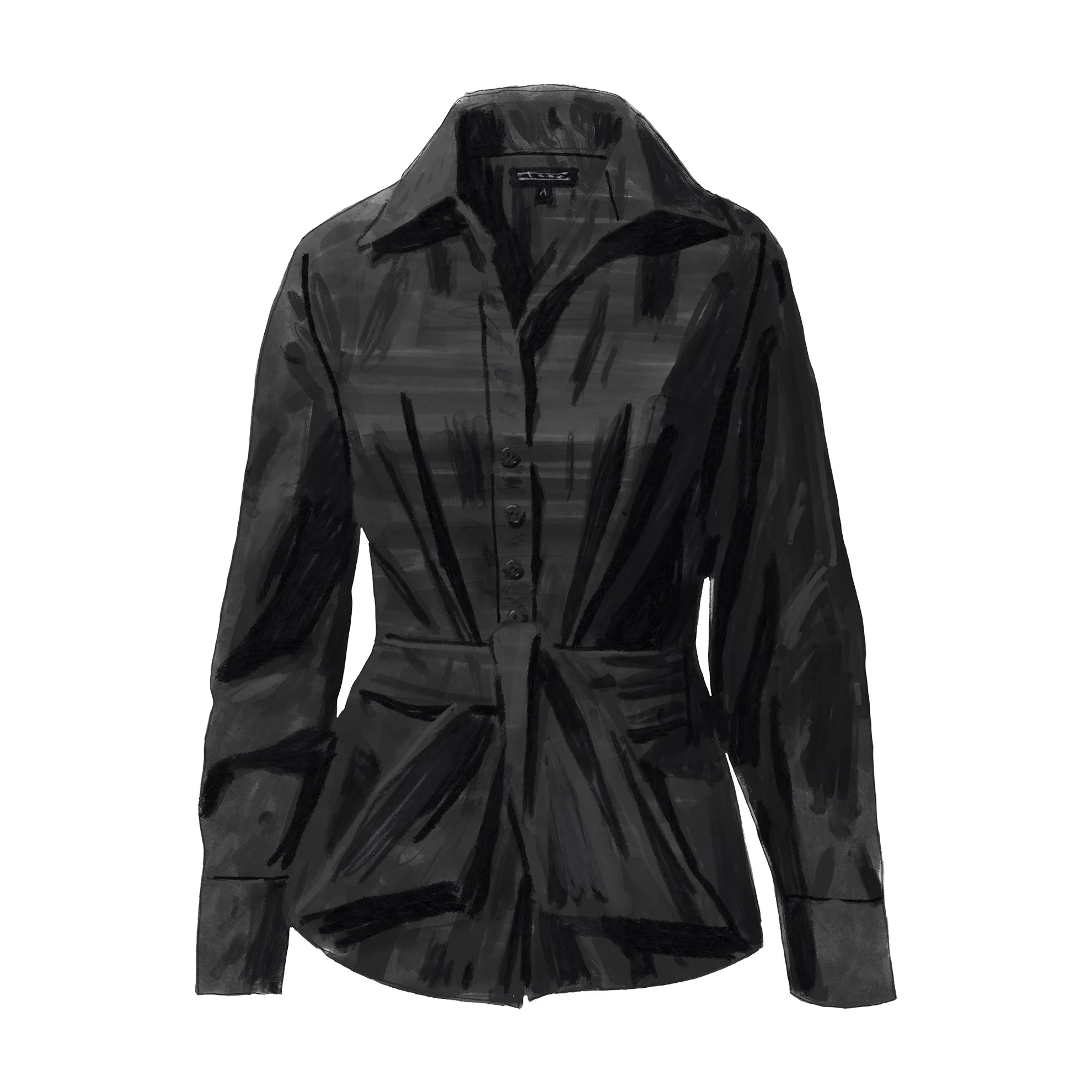 1953 Tie-Front Blouse - Image 8