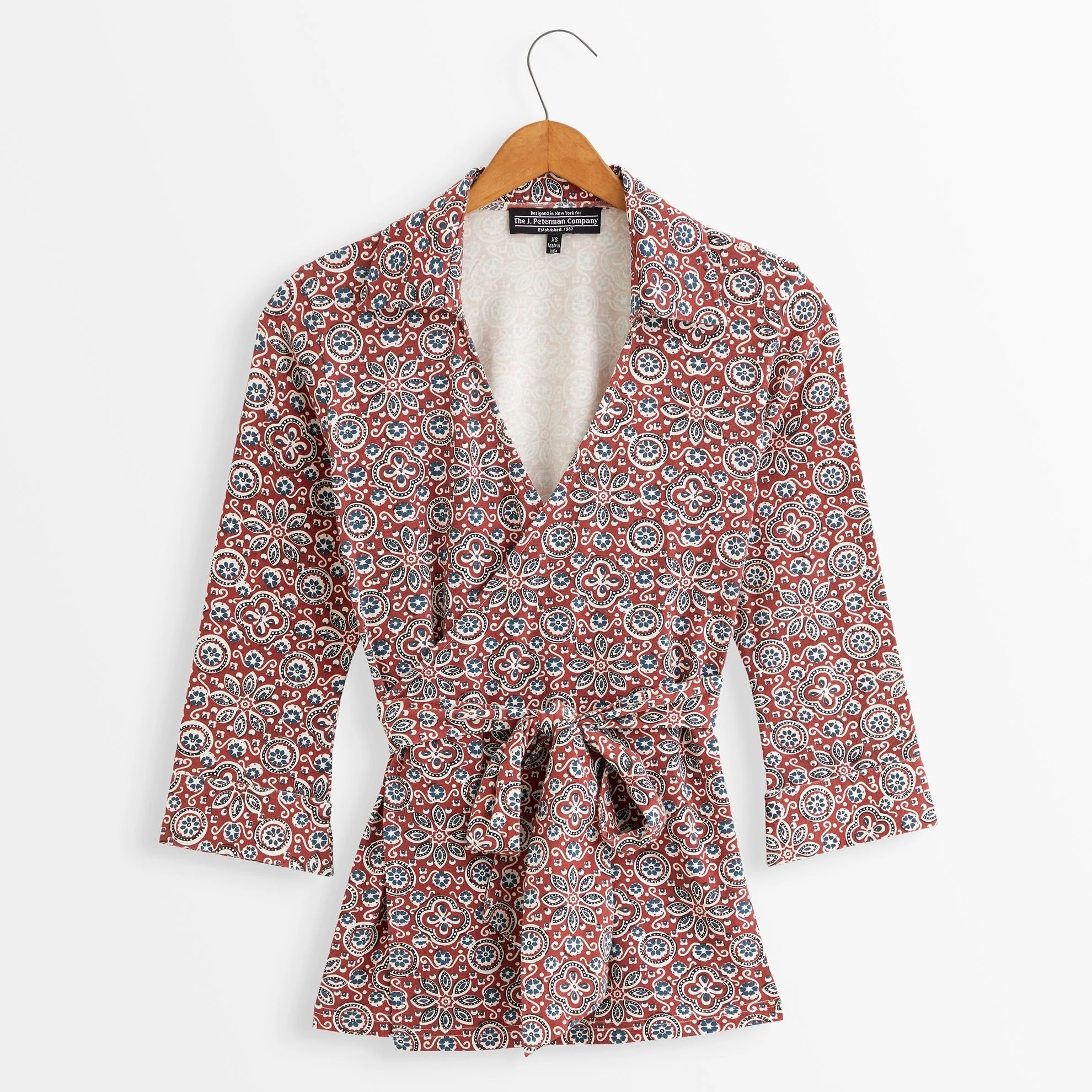 Chloe's Marvelous Printed Wrap Blouse - Image 5
