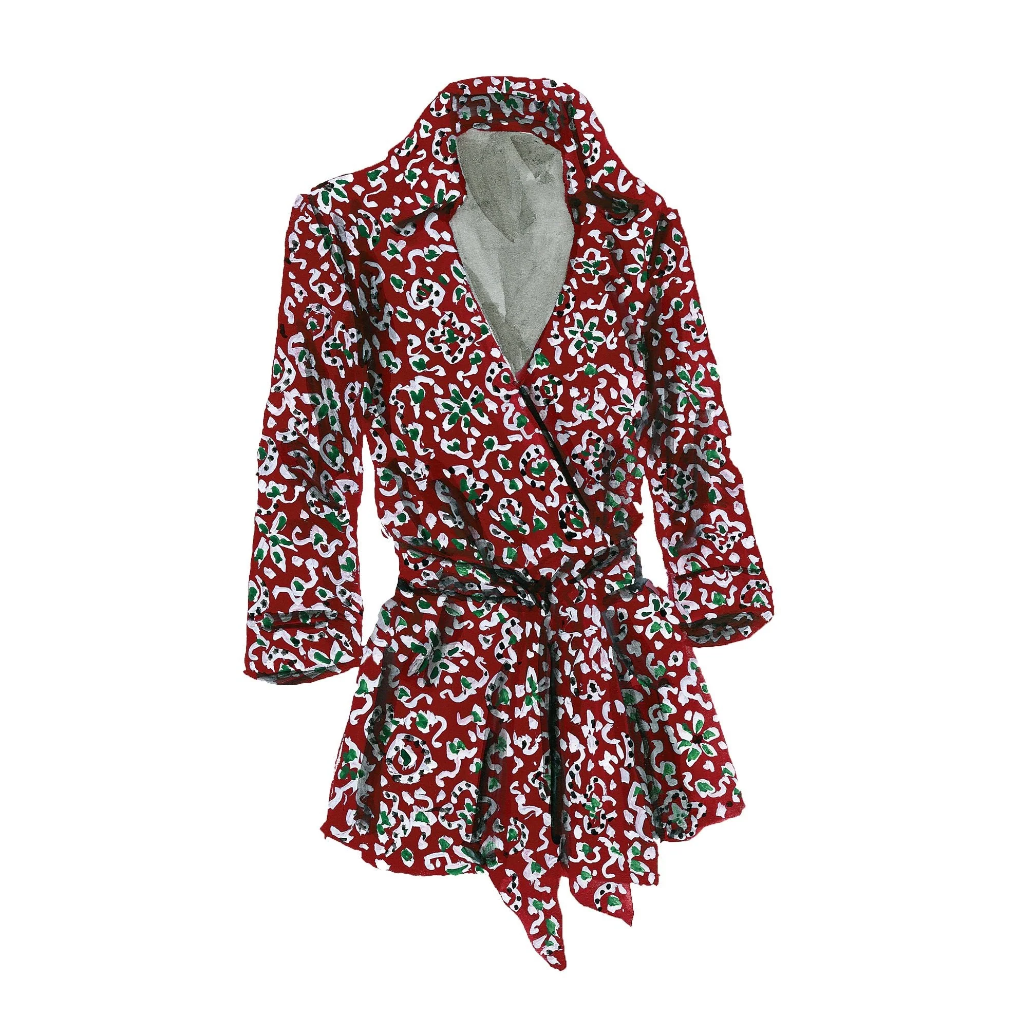 Chloe's Marvelous Printed Wrap Blouse - Image 8