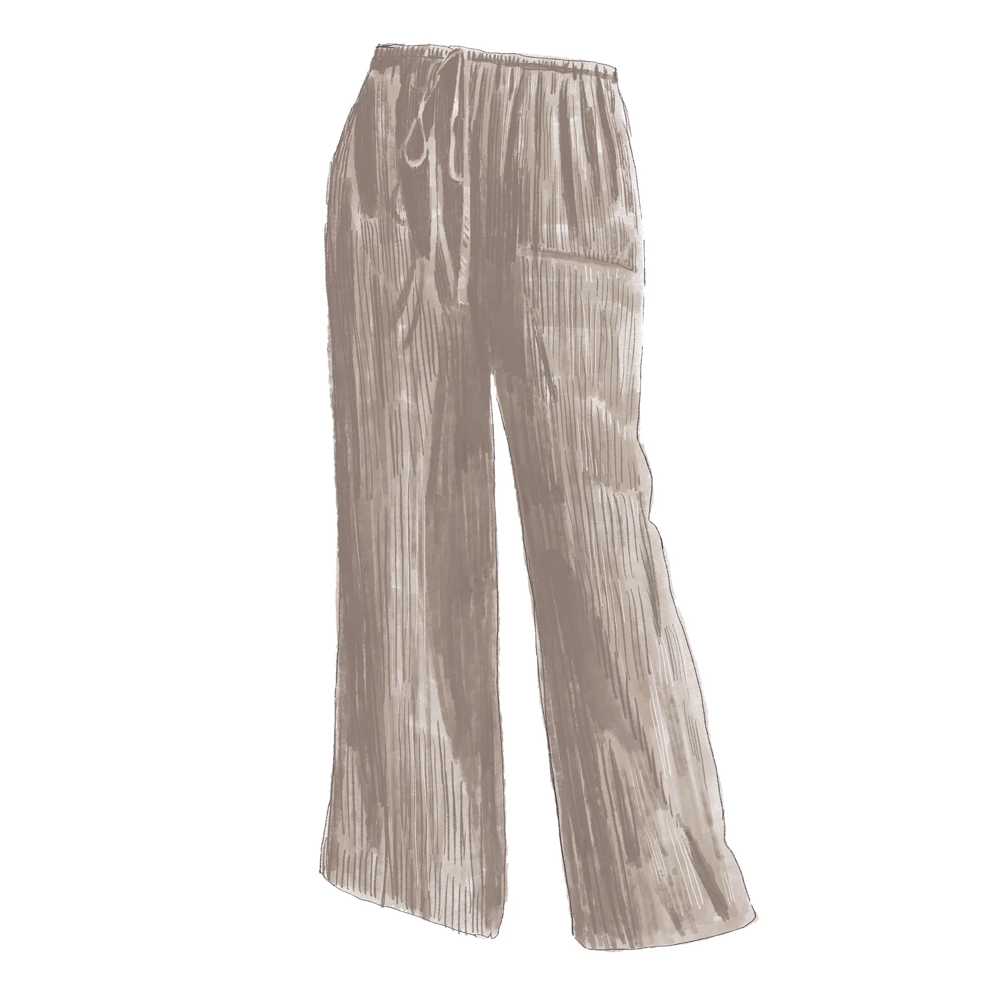Drawcord Crinkle Pants - Image 7