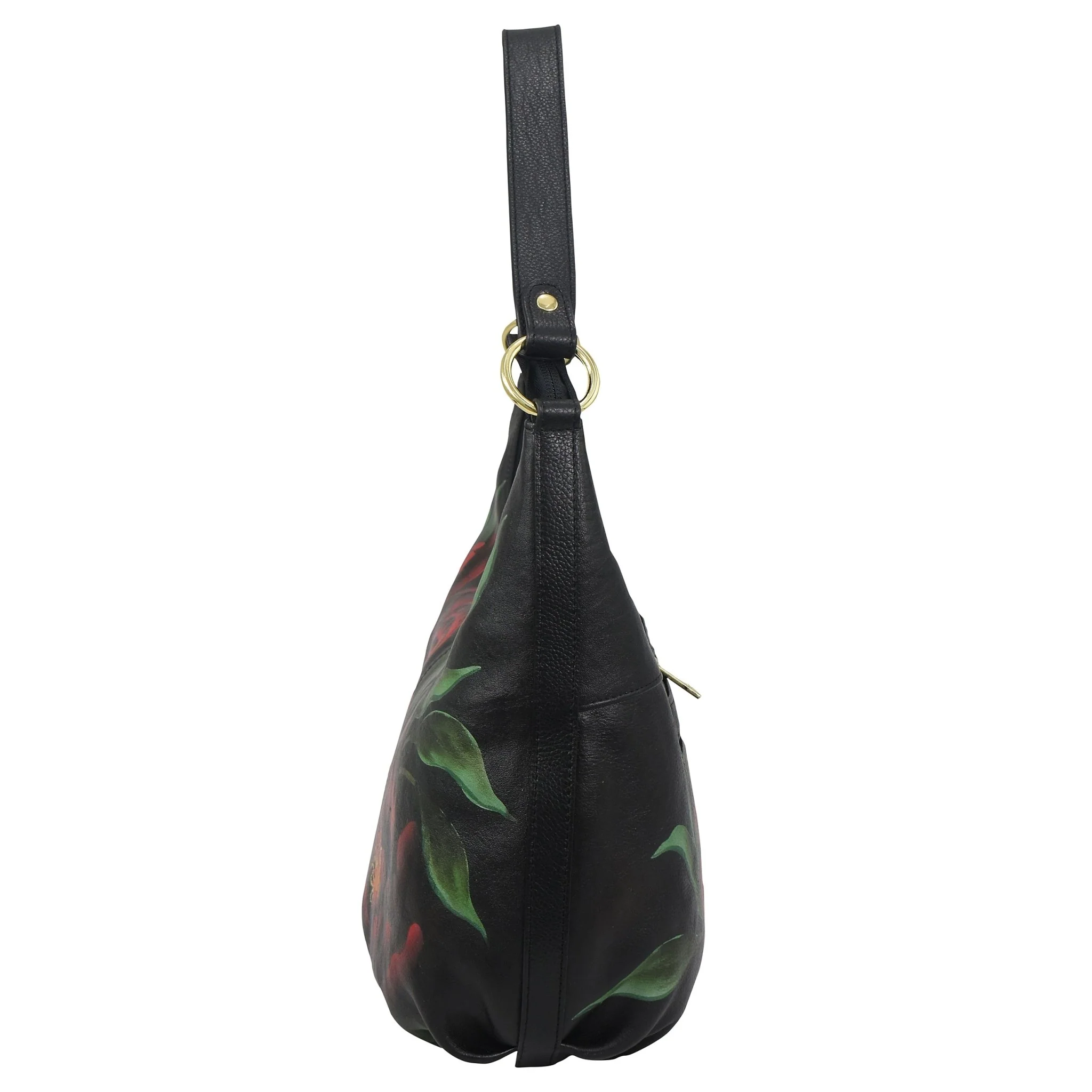 Hand Painted Leather Ruched Bag - Image 3
