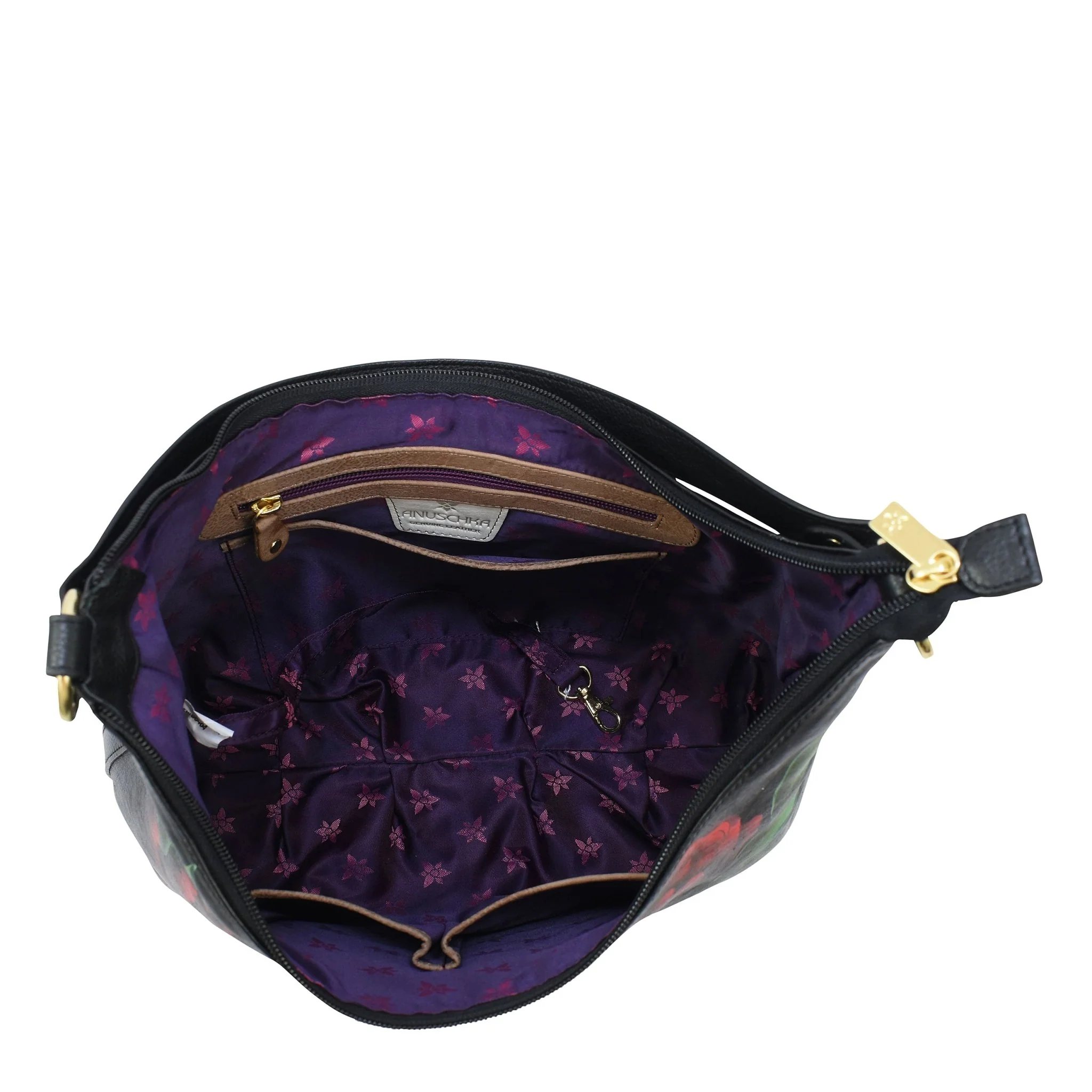 Hand Painted Leather Ruched Bag - Image 4
