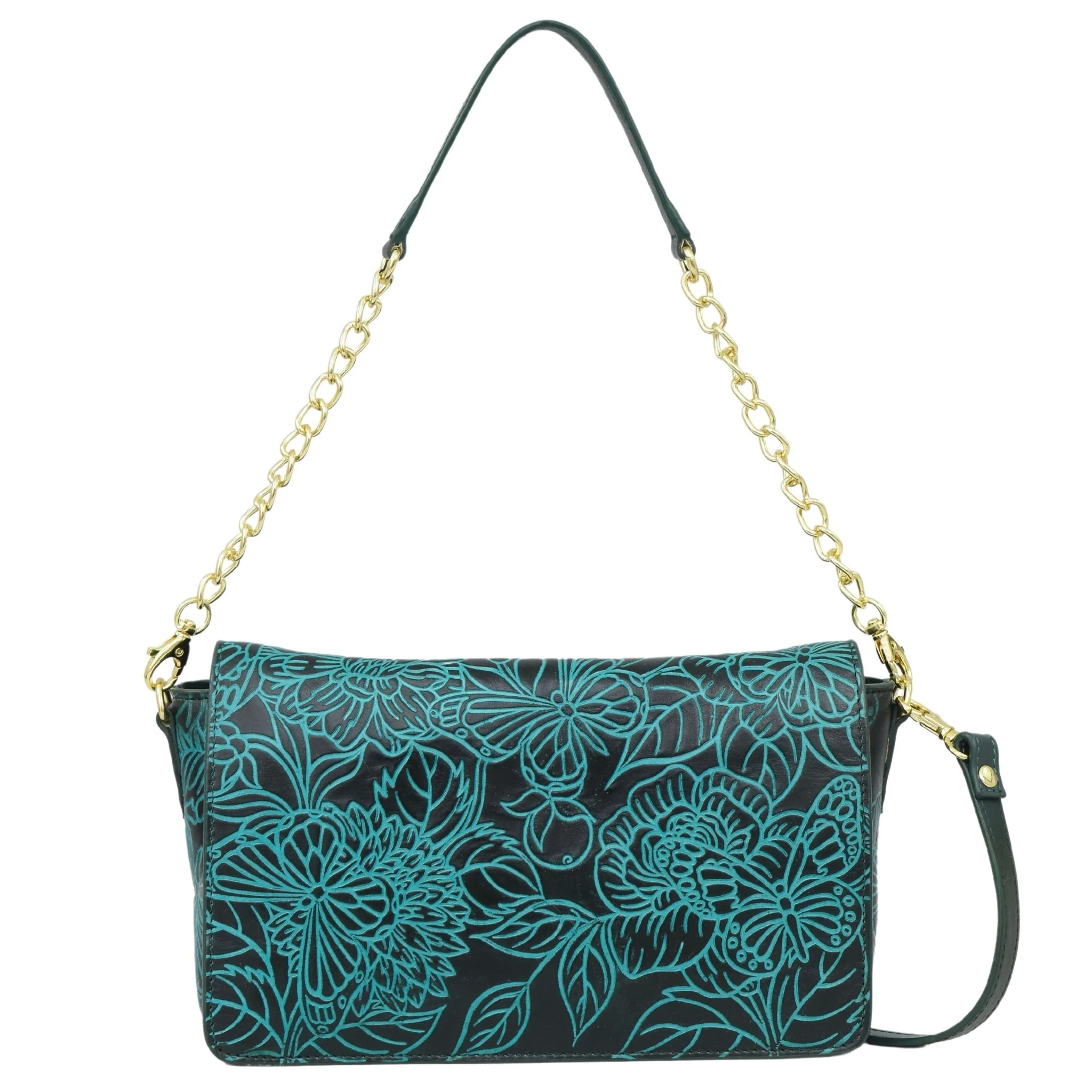 Hand Painted Magnetic Snap Flap Chain Bag - Image 5