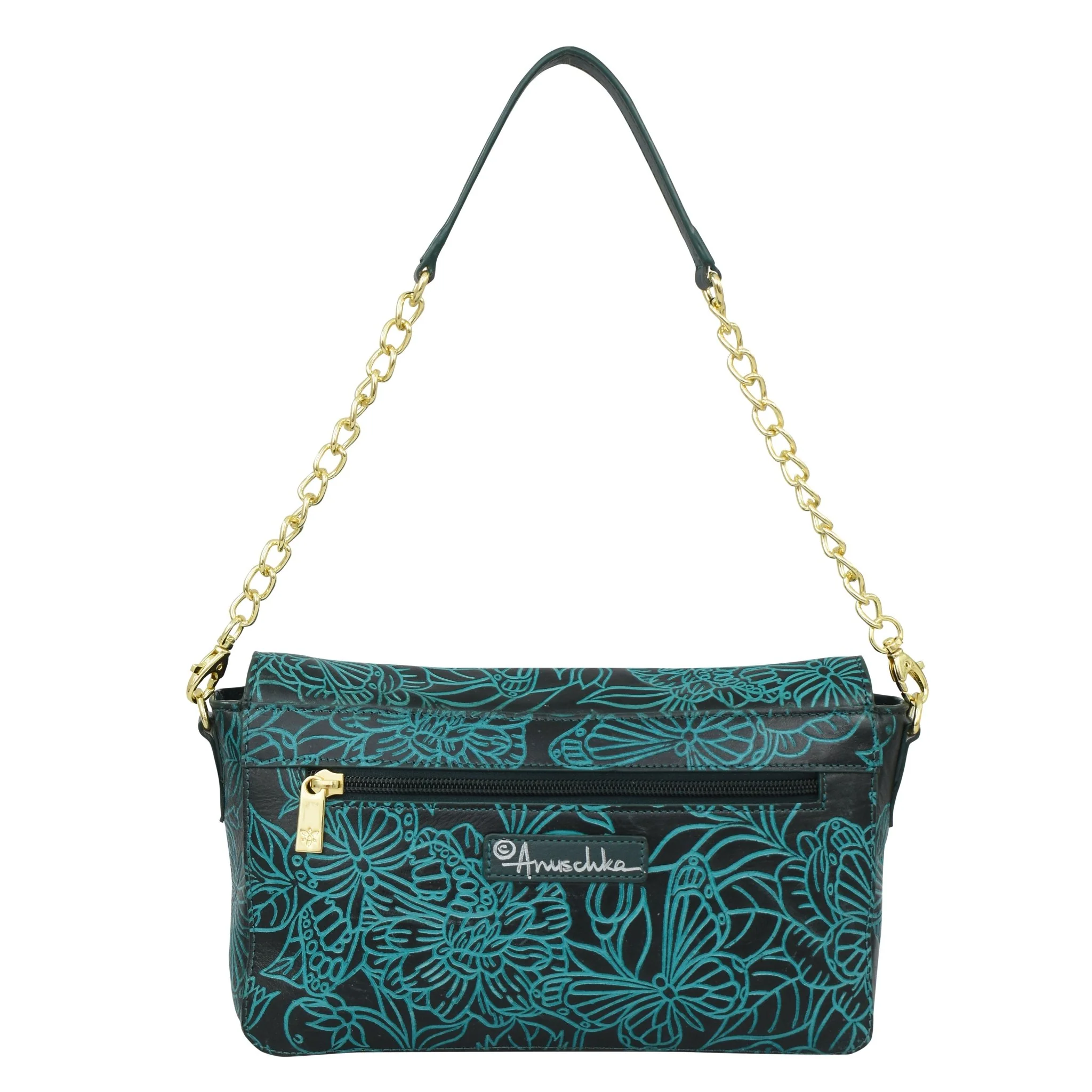 Hand Painted Magnetic Snap Flap Chain Bag - Image 6
