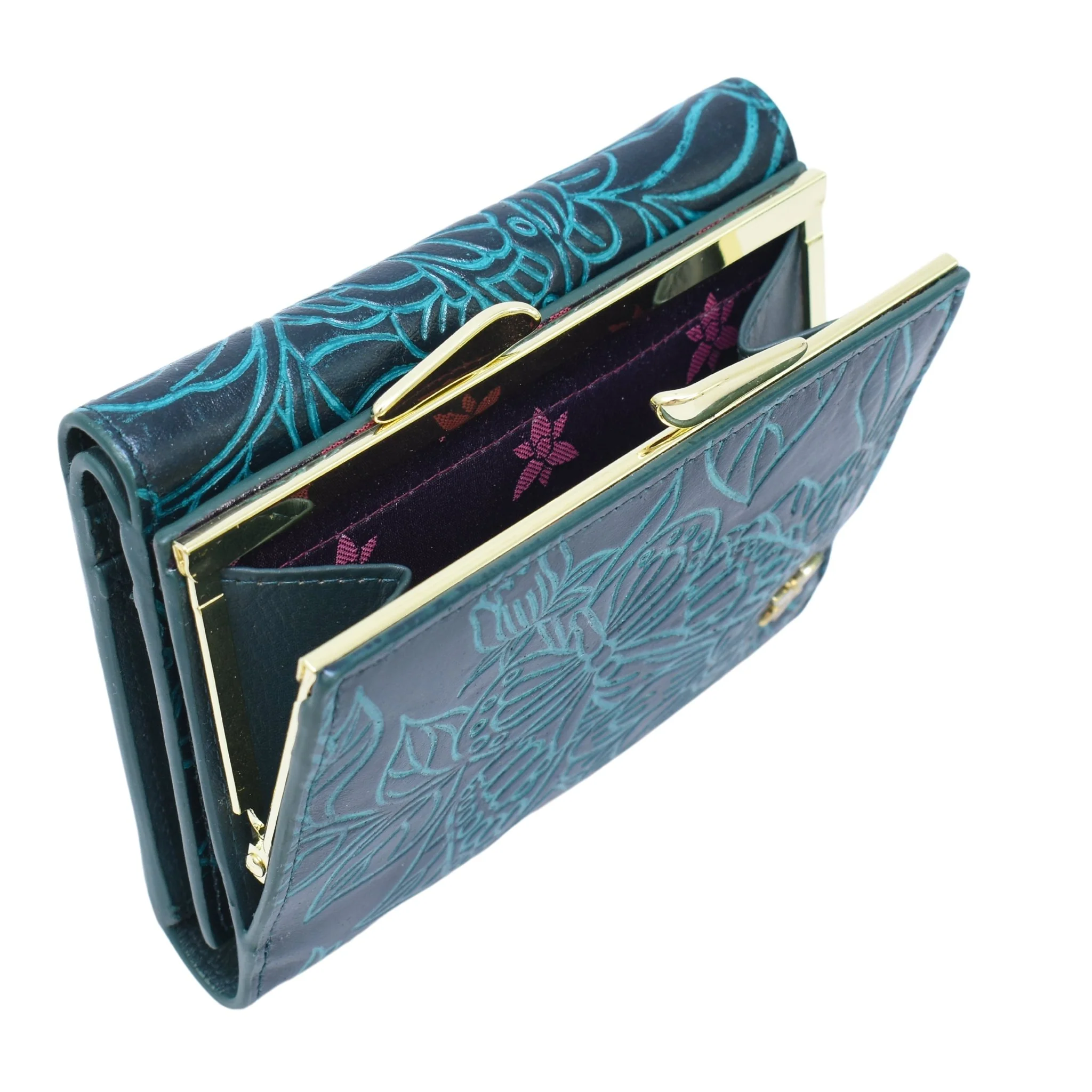 Hand Painted Two-Fold Wallet with RFID - Image 3