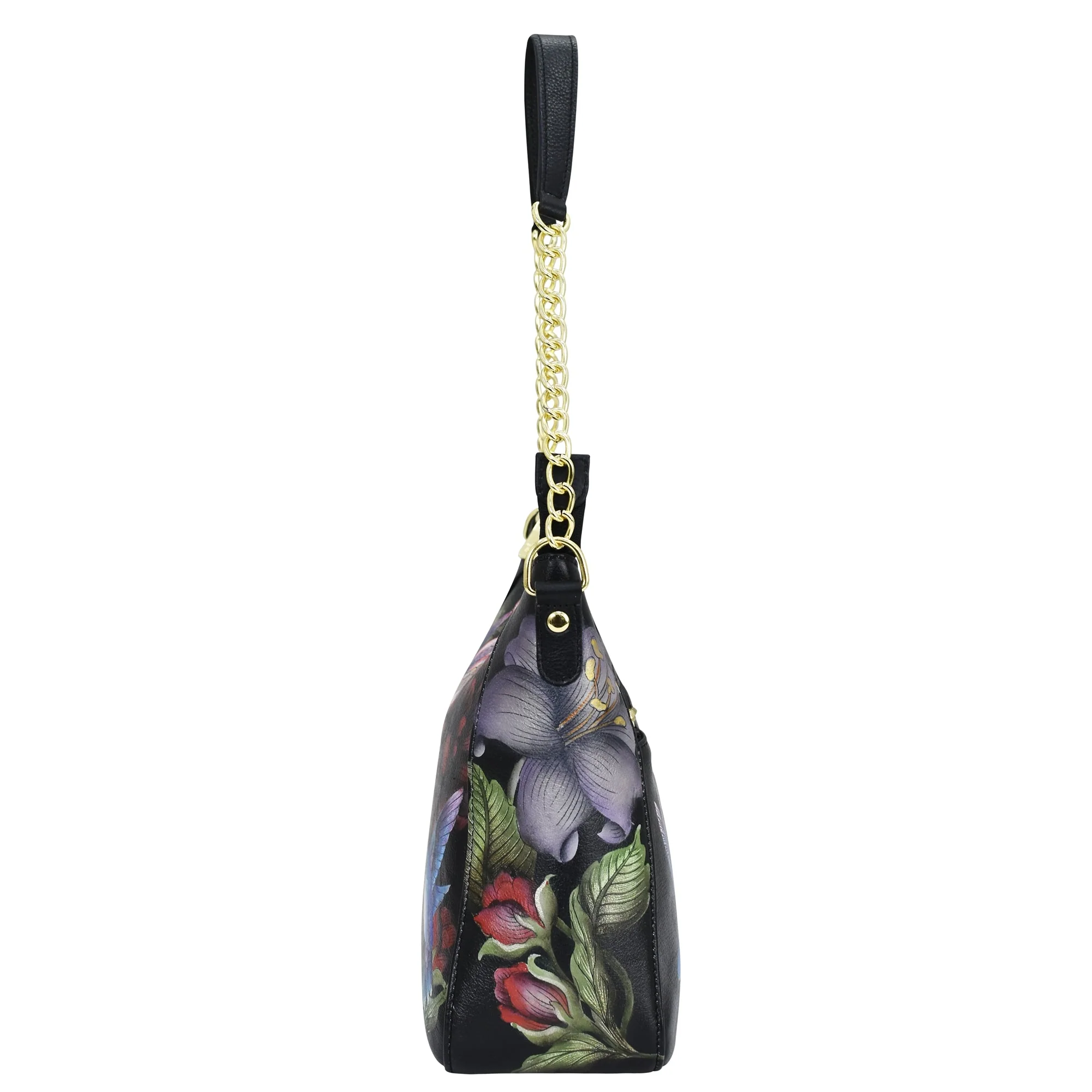 Hand-Painted Zip Top Hobo - Image 4