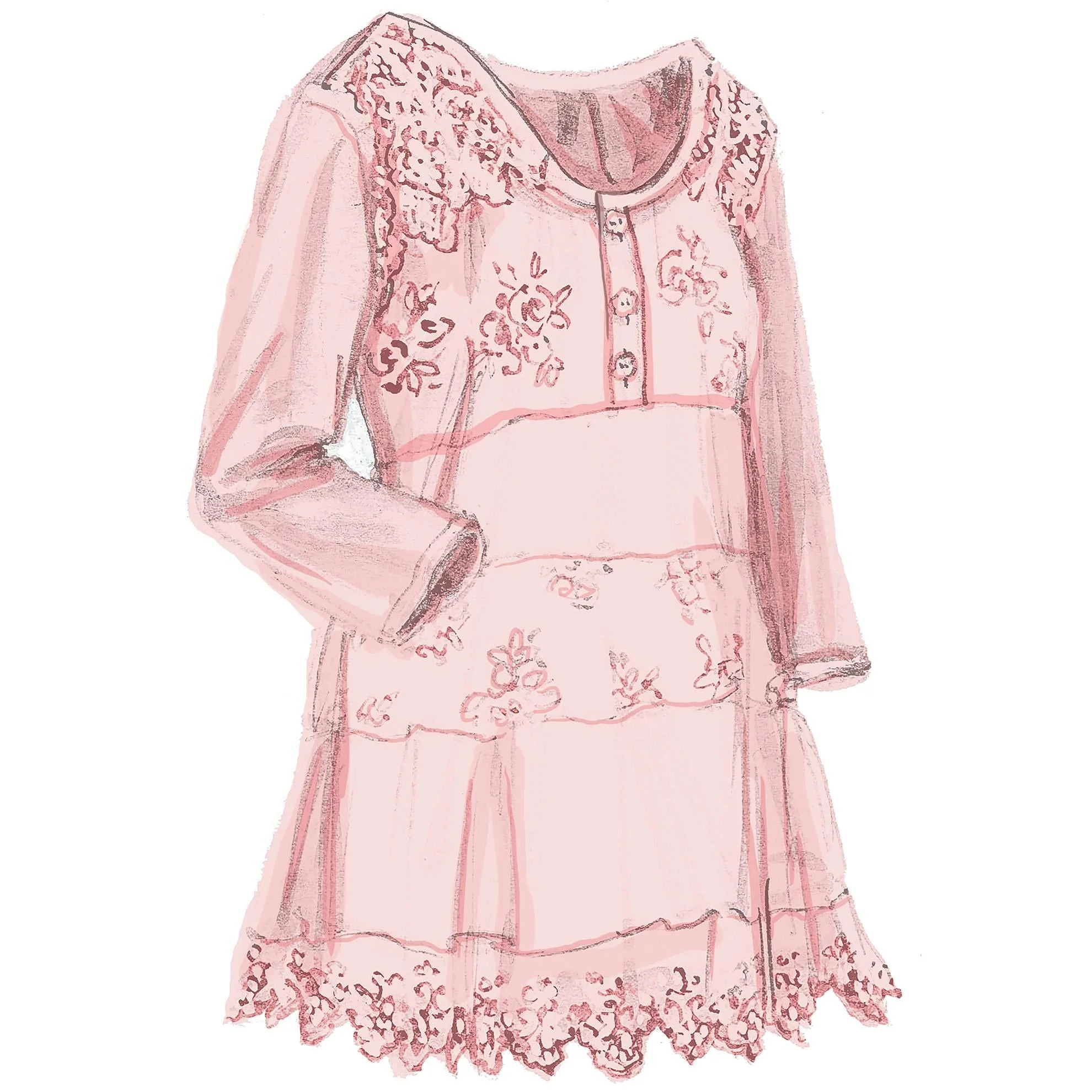 Embroidered Sheer Blouse - Image 3