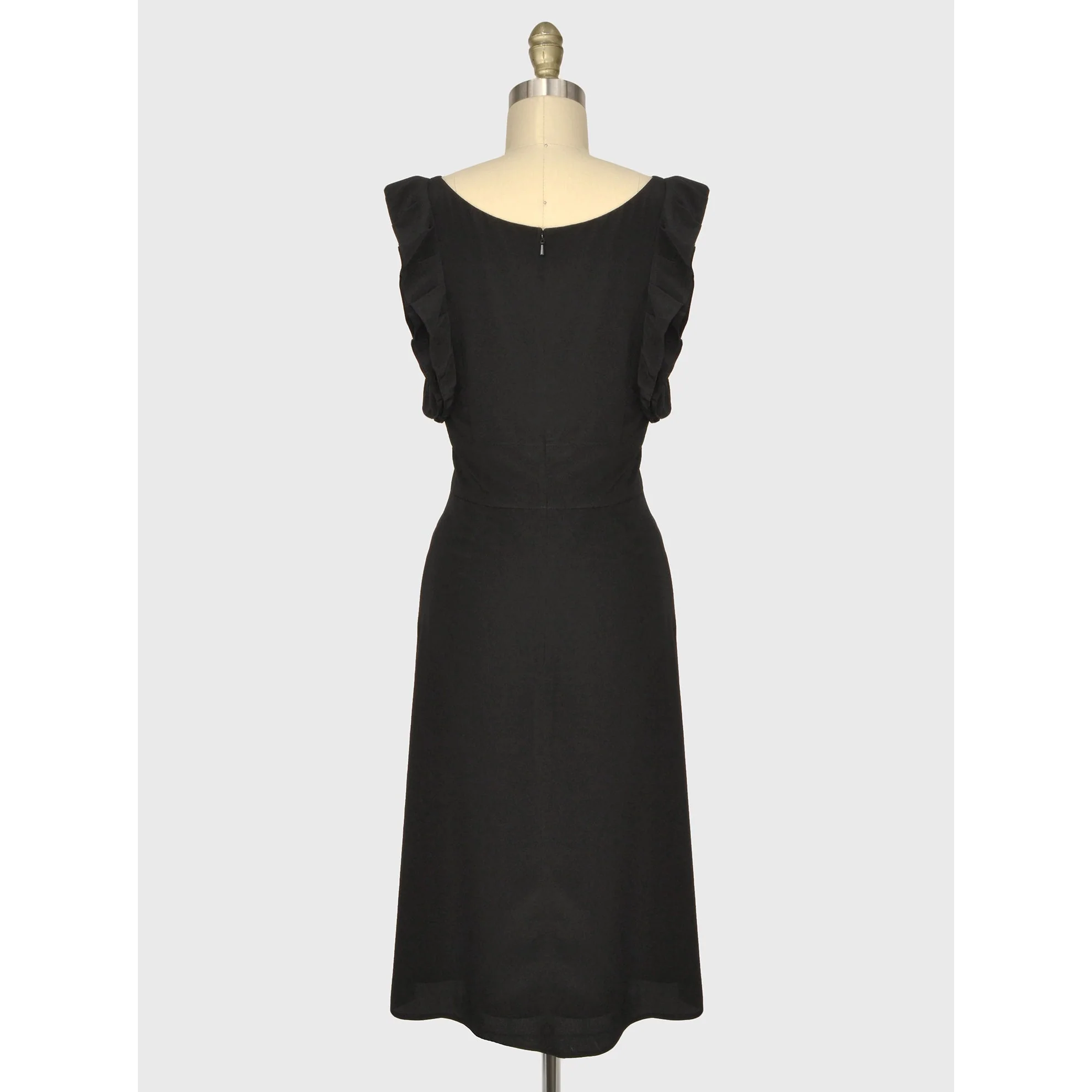 Flutter Sleeve Silk Dress - Image 3