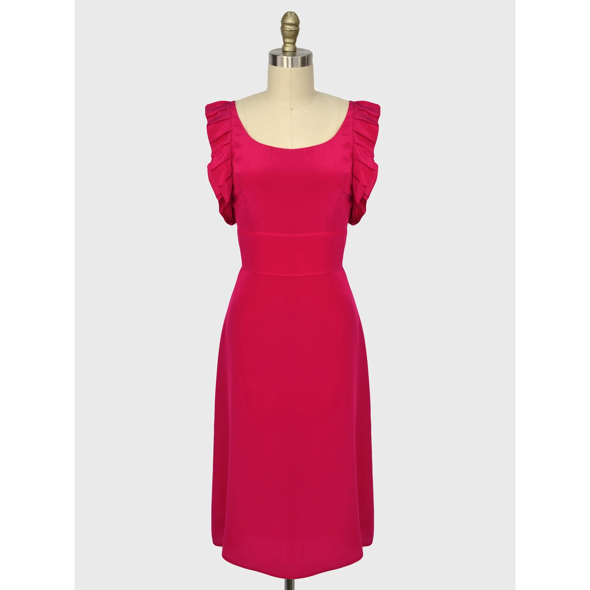 Flutter Sleeve Silk Dress - Image 5