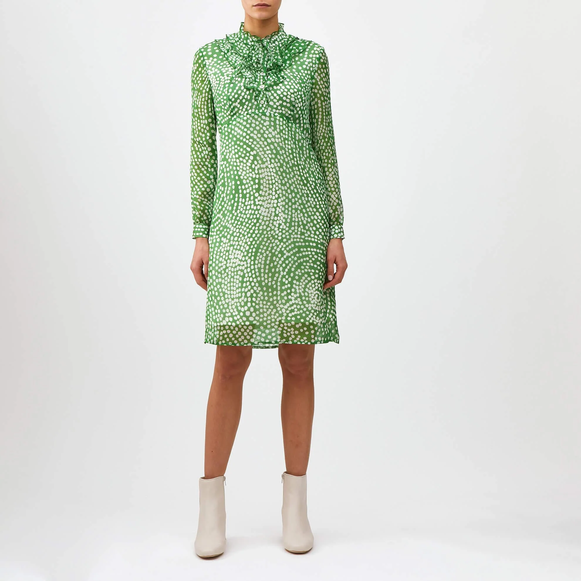 Mrs. Post's Ruffle Neck Dress - Image 3