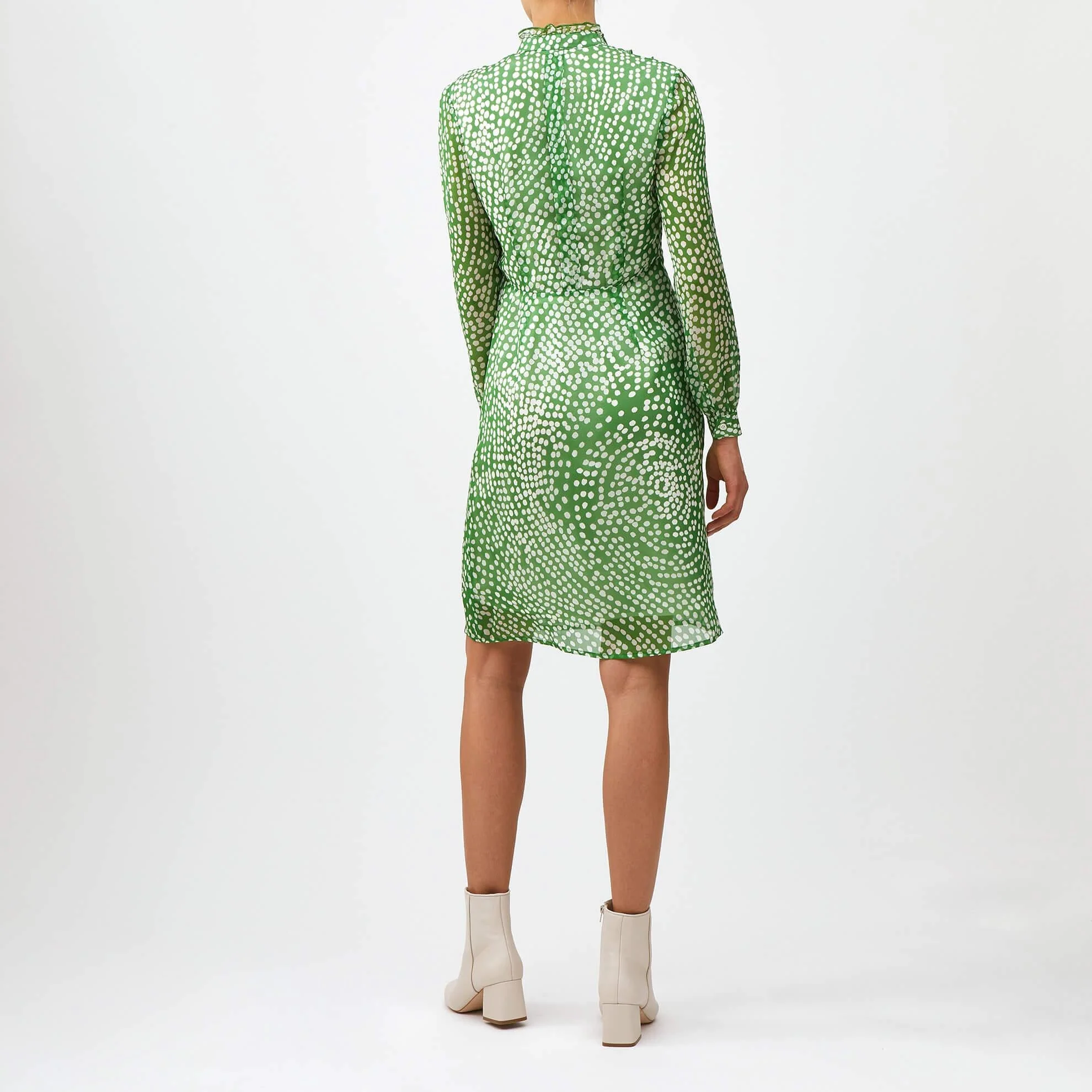Mrs. Post's Ruffle Neck Dress - Image 4