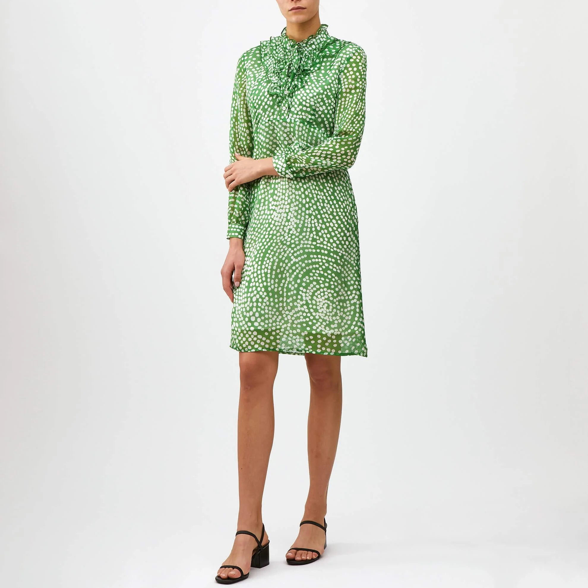 Mrs. Post's Ruffle Neck Dress - Image 5