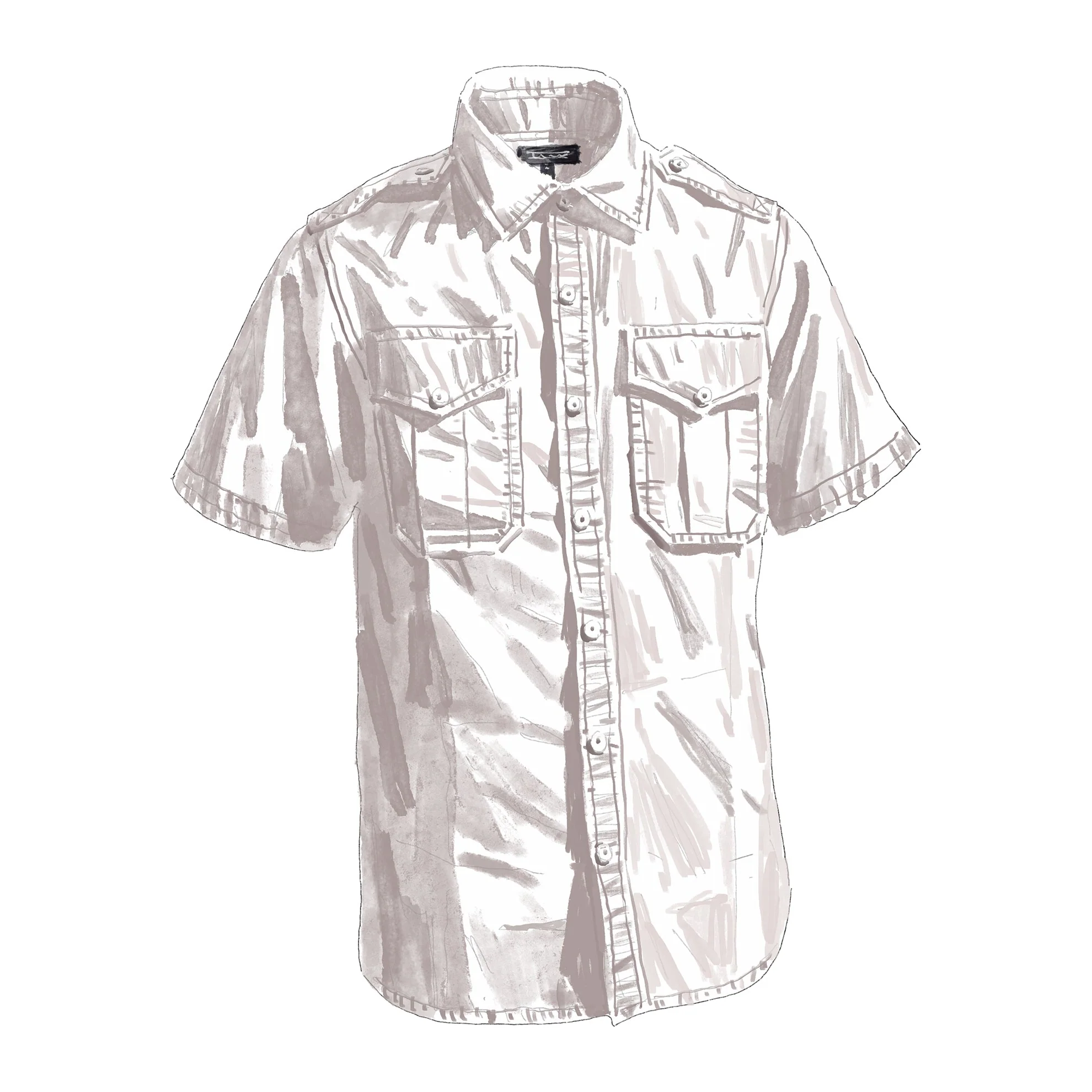 Short Sleeve Officer & Gentleman Field Shirt - Image 11