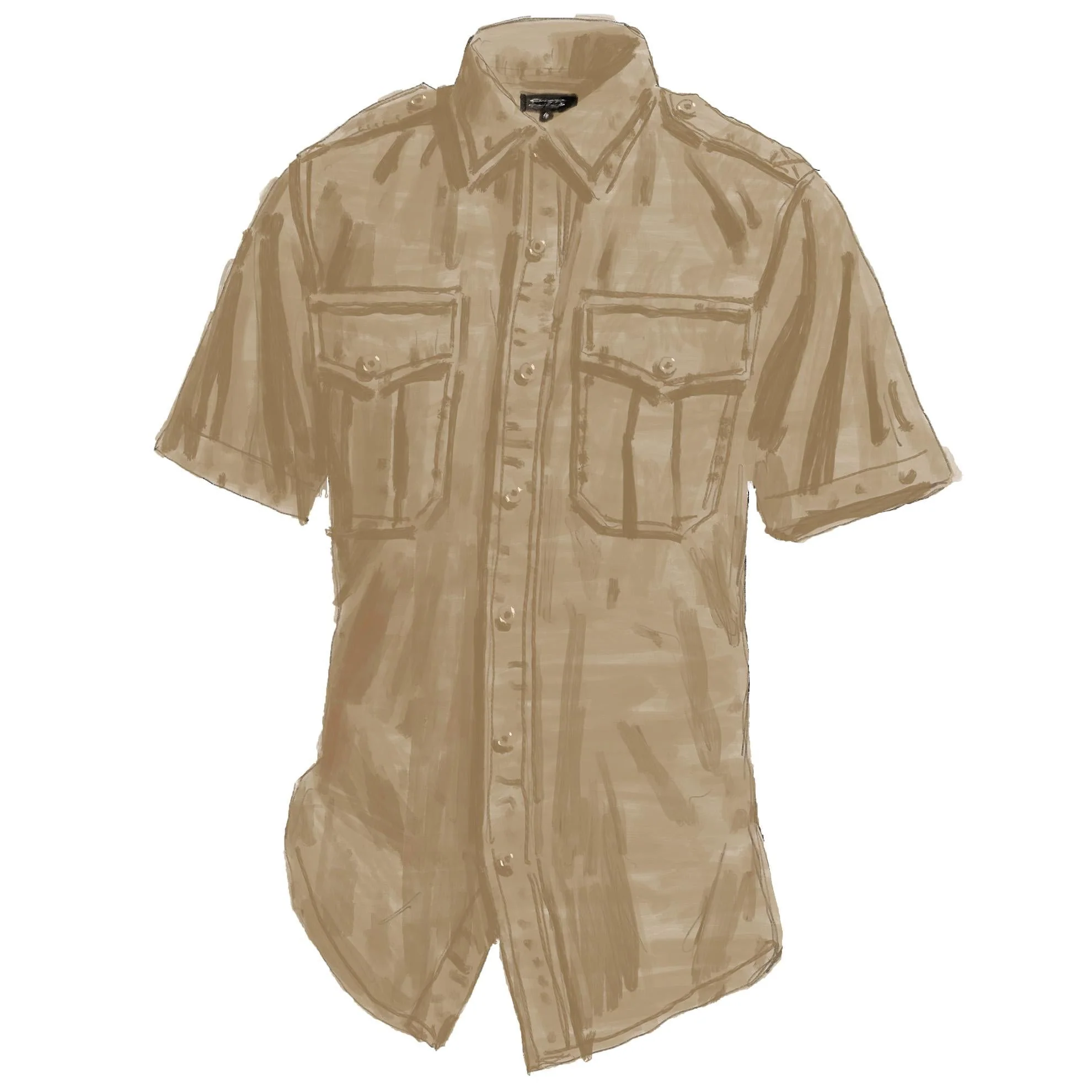 Short Sleeve Officer & Gentleman Field Shirt - Image 3