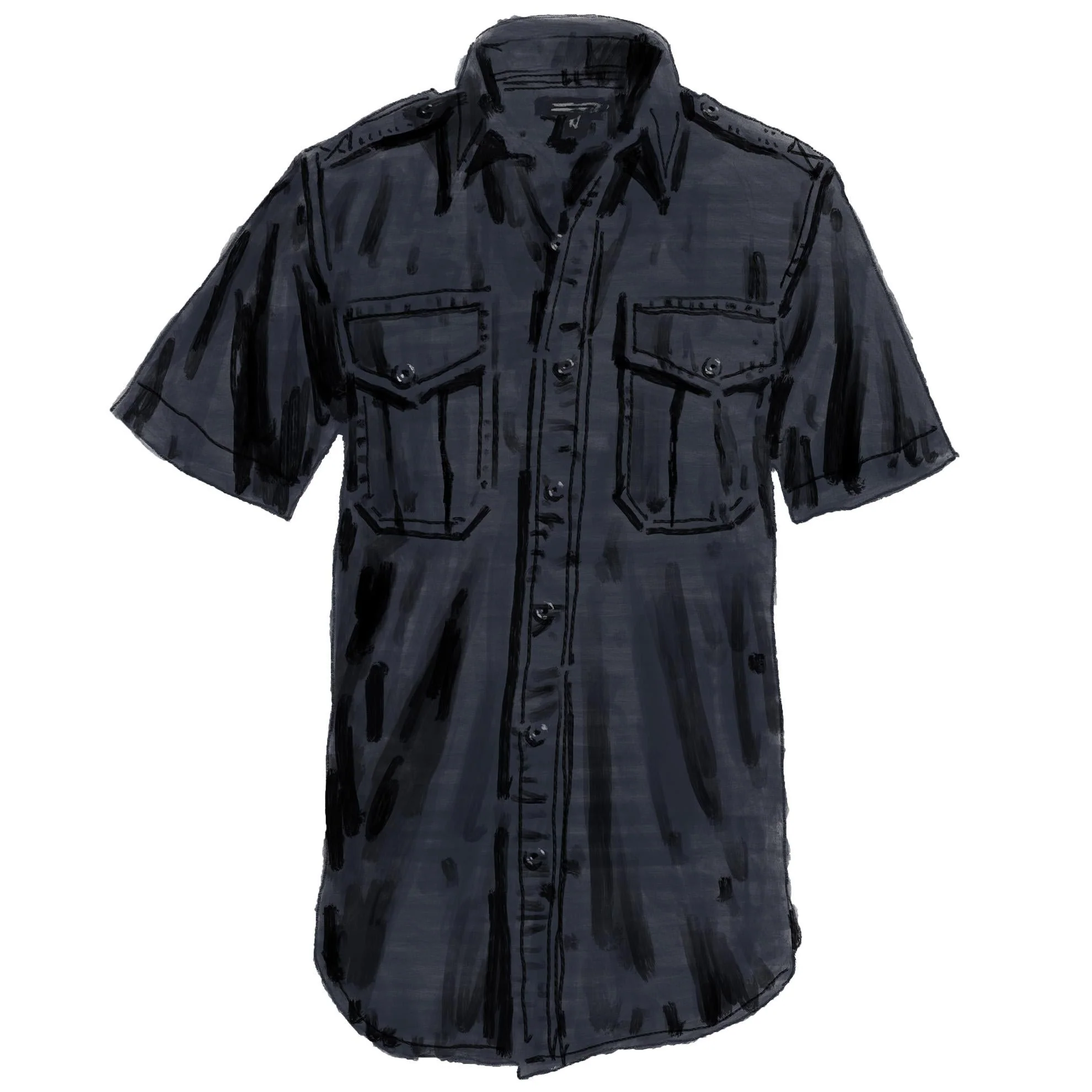 Short Sleeve Officer & Gentleman Field Shirt - Image 7