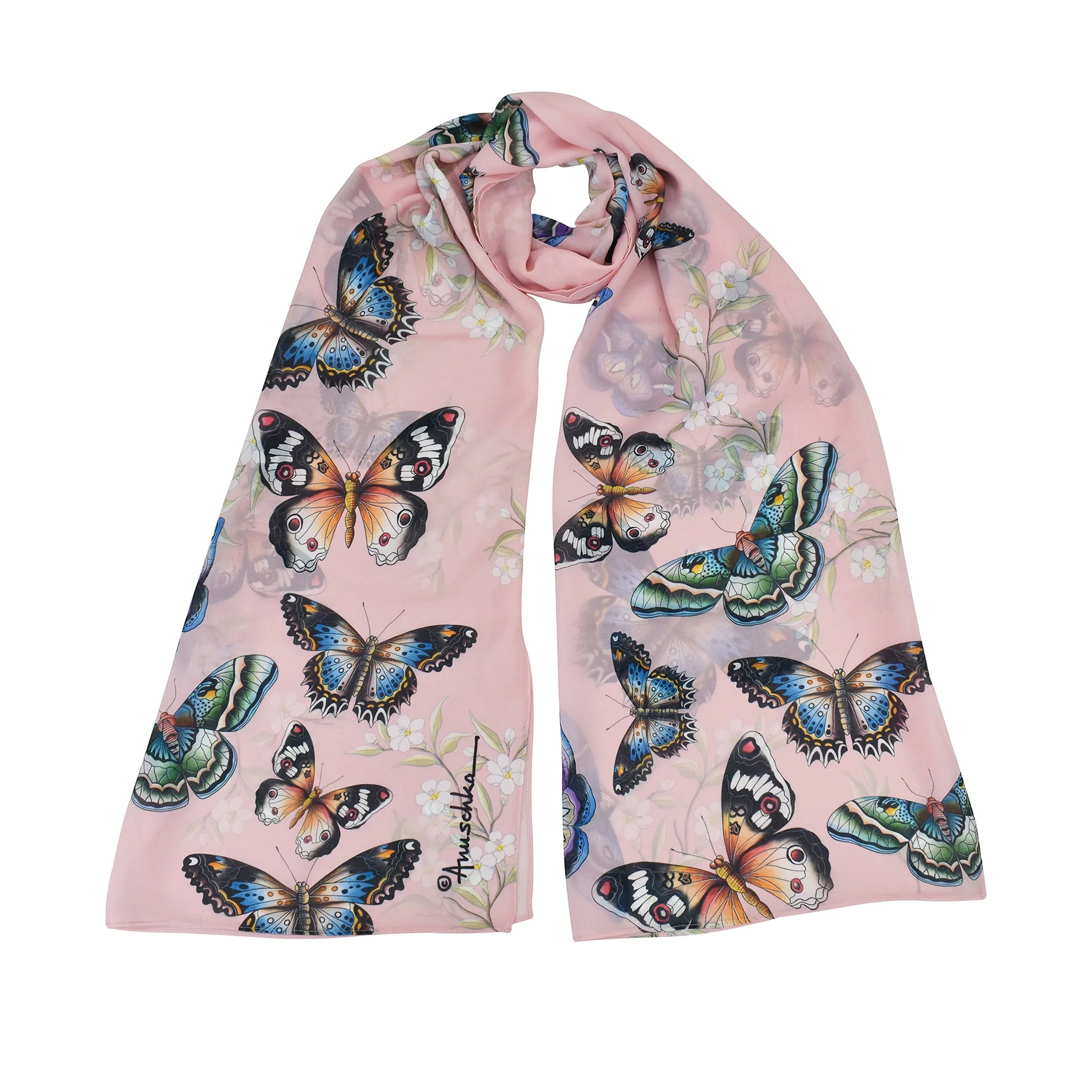 Printed Chiffon Scarf - Image 3